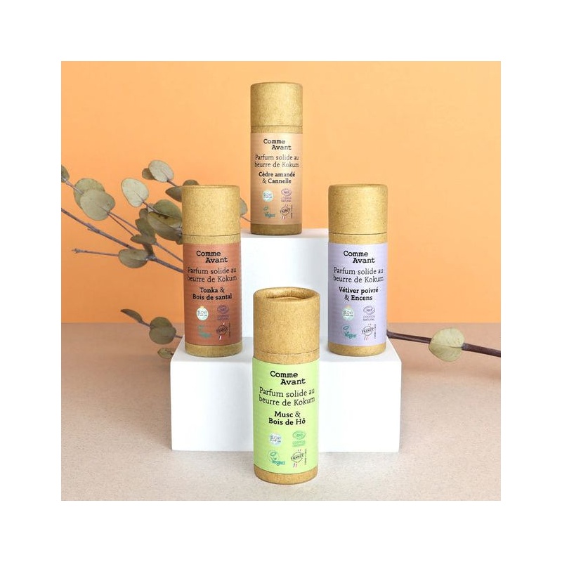 Parfums bio naturels solides Comme Avant pour hommes