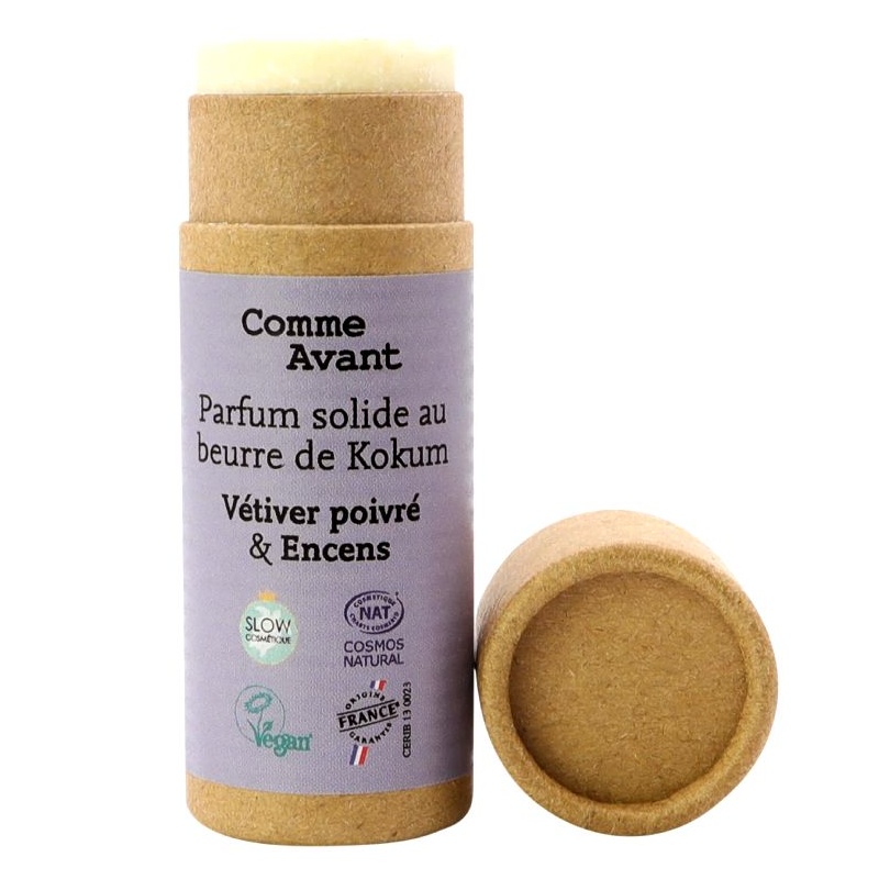 Parfum solide Vétiver poivré et Encens Comme Avant