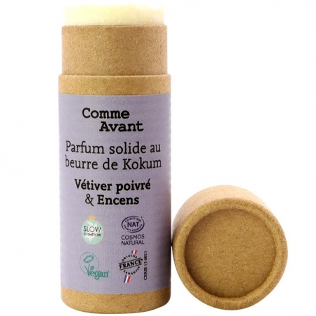 Parfum solide Vétiver poivré et Encens Comme Avant - Comme Avant