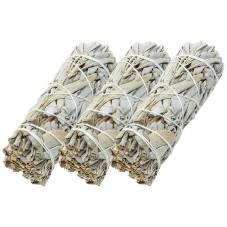 Lot de 3 Bâtons de Sauge blanche à brûler - 