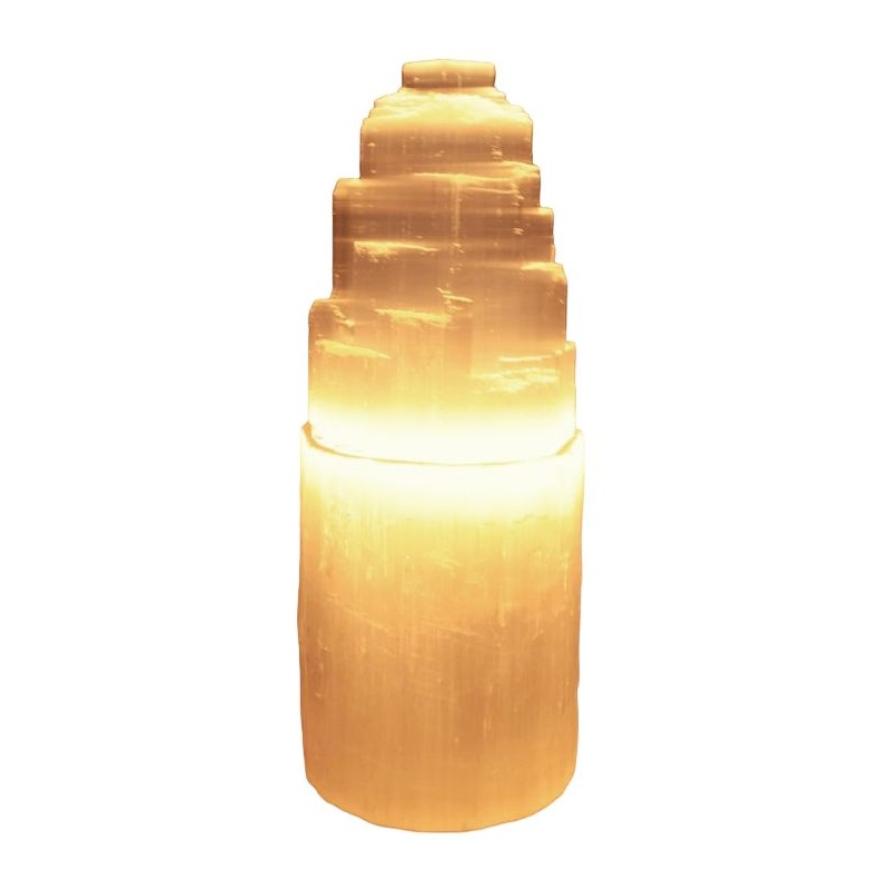 Lampe Sélénite Monolithe 20 cm Esoterra