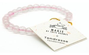 Bracelet quartz rose en pierres naturelles roulées