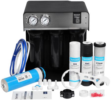 Composition du colis du Filtre à osmose inverse RObust 1500 Ecosoft