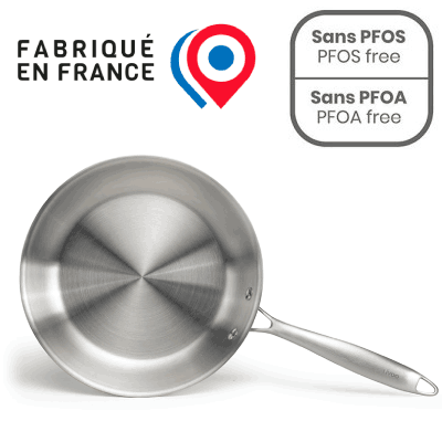 poêle inox livoo brigade 20 cm fabriquée en France